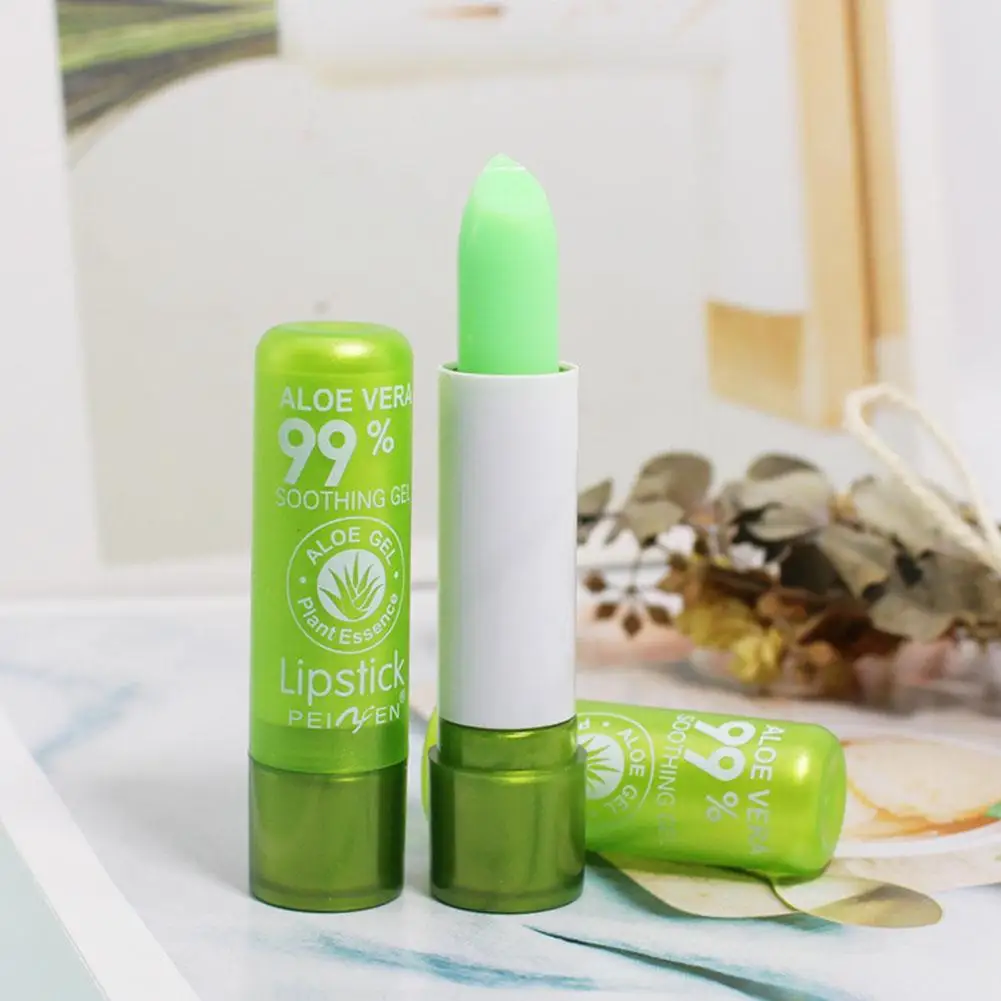 Moisturizing Aloe Vera Color-Changing Lipstick Temperature-Activated, Lip Balm for Nourishing, Anti-Drying, Exfoliating Lip Care 6