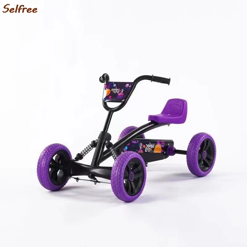 Selfree New Netflix Kids Go Kart Pedal Car Outdoor 4 Wheels 4-12 Years Old Bike Drift Wheelie Bike Bicicleta Infantil News