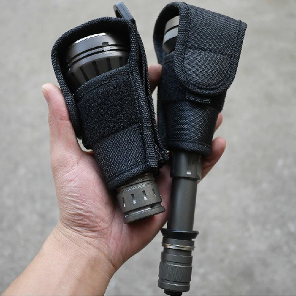 Tactical Flashlight Holster Nylon Molle Pouch Portable LED Torch Bag Waist Belt Pack for Hunting Camping Flashlight Bag flashlight pouch flashlight bag