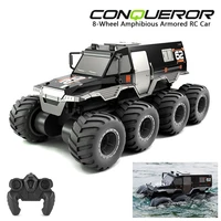 Q137 8WD RC Car 2.4G Amphibious 8 Wheel Remote Control Truck Climbing Off Road Waterproof Armored Vehicles Children's Toys 1