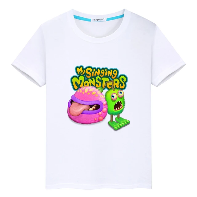 Papoila Playtime T-shirt de manga curta, engraçado Boca de salsicha Monstro  Imprimir topo, traje dos desenhos animados para meninos e meninas 6-130cm