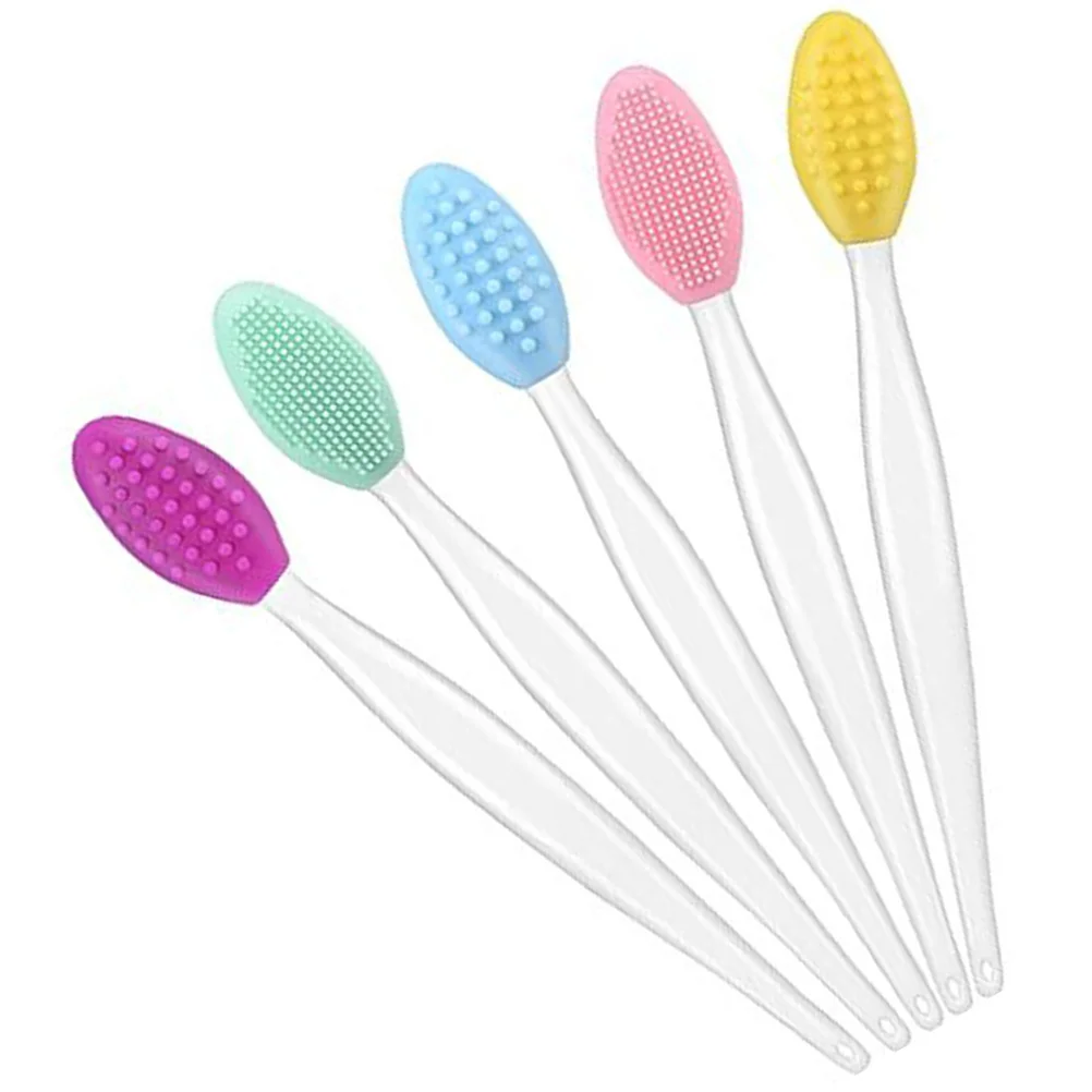 

5 Pcs Silicone Lip Scrubber Cleaner Brush Silica Gel Exfoliator Tool Exfoliating for Lips