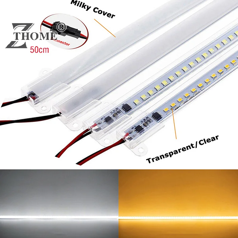 1Pcs 0.5M 220V Drive Free High-voltage LED Hard Light Strip Shelves Cabinets Wardrobes Shoe Cabinet Floor Panel Lights Light Bar