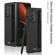 

Ultra Thin Case With Capacitance Pen For Samsung Galaxy Z Fold 2 3 5G Phone Cover Pen Slot Holder Hard Plastic Shockproof Cover