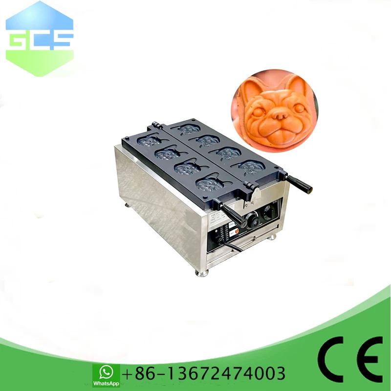 Commercial Cartoon Waffle Maker with Animal Shapes | 3000W Dual Voltage · Cat/Bunny Non-Stick Plates