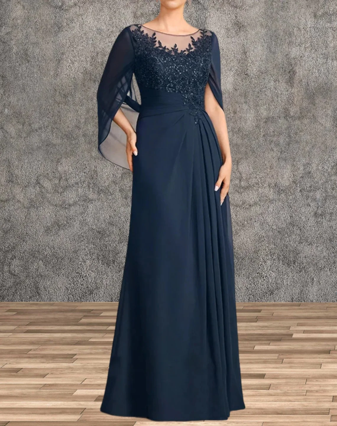 Mother Bride Dresses Women Party Dresses Wedding Guest Dresses Mother of the Bride Dresses Wedding Party Dress Long Chiffon Lace Applique