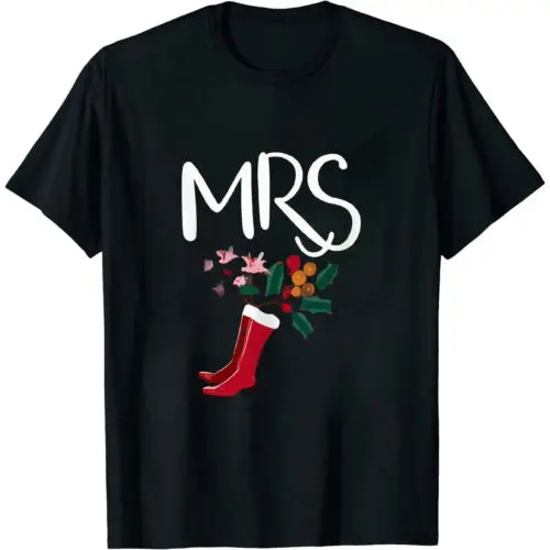 

Парные рождественские пижамы с надписью «Mr» и «Mrs», «Санта», футболка