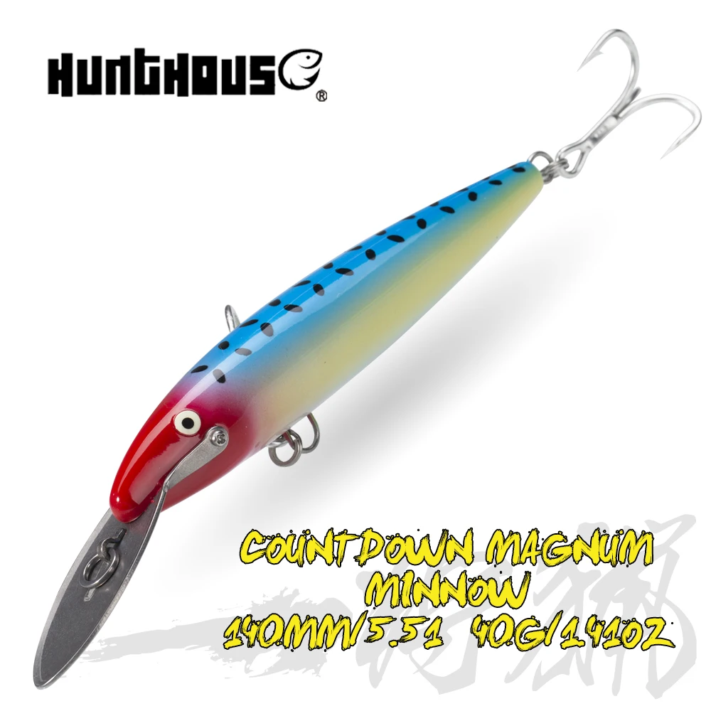 

Hunthouse Minnow Fishing Lure Countdown Magnum Wobblers Sinking Trolling Hard Bait 140mm 40g Saltwater Artificial For Blues Tuna