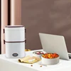 Electric Rice Cooker 220V Heating Lunch Box 2 Layers Self Cooking Machine Food Steamer Food Storage Box For Home Office School 5