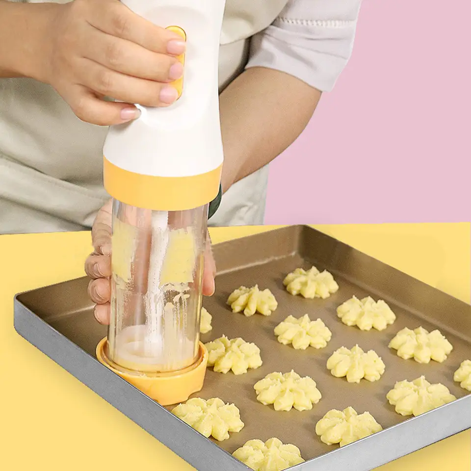 CooksEssentials Electric Cookie Press w/ 12 Discs & 3 Icing