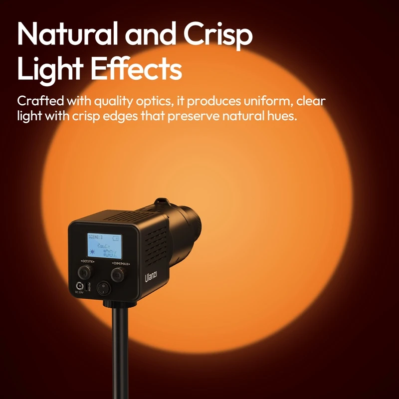 Ulanzi LAS007 Mini Bowens Mount Optical Snoot Suit for Ulanzi 40W COB Light Shadow Tube Atmosphere Photography Optical Snoot