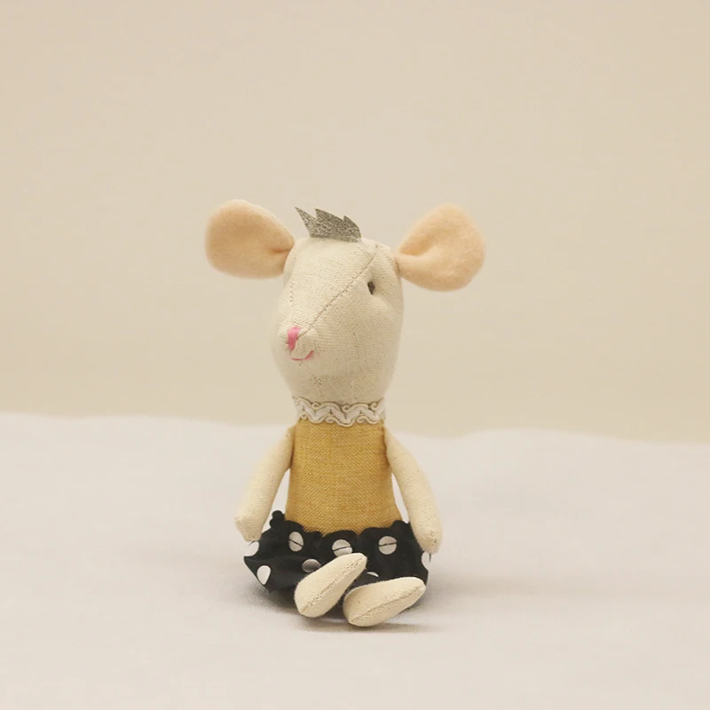 Legmic Toys For Girls Cute Baby Dolls Boy Girl The mouse family Mini plush doll house cute mouse doll box family toys