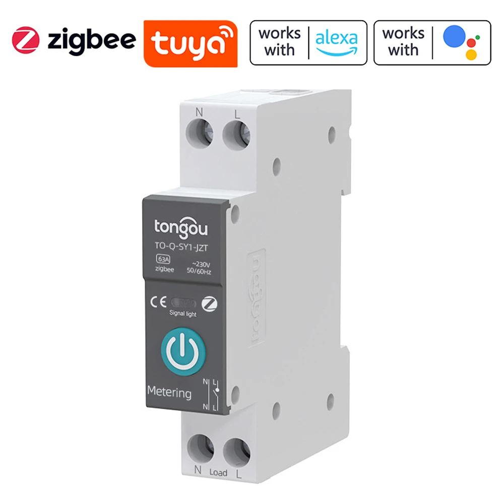 Tuya Zigbee Intelligent Circuit Breaker With Metering Wireless Remotes