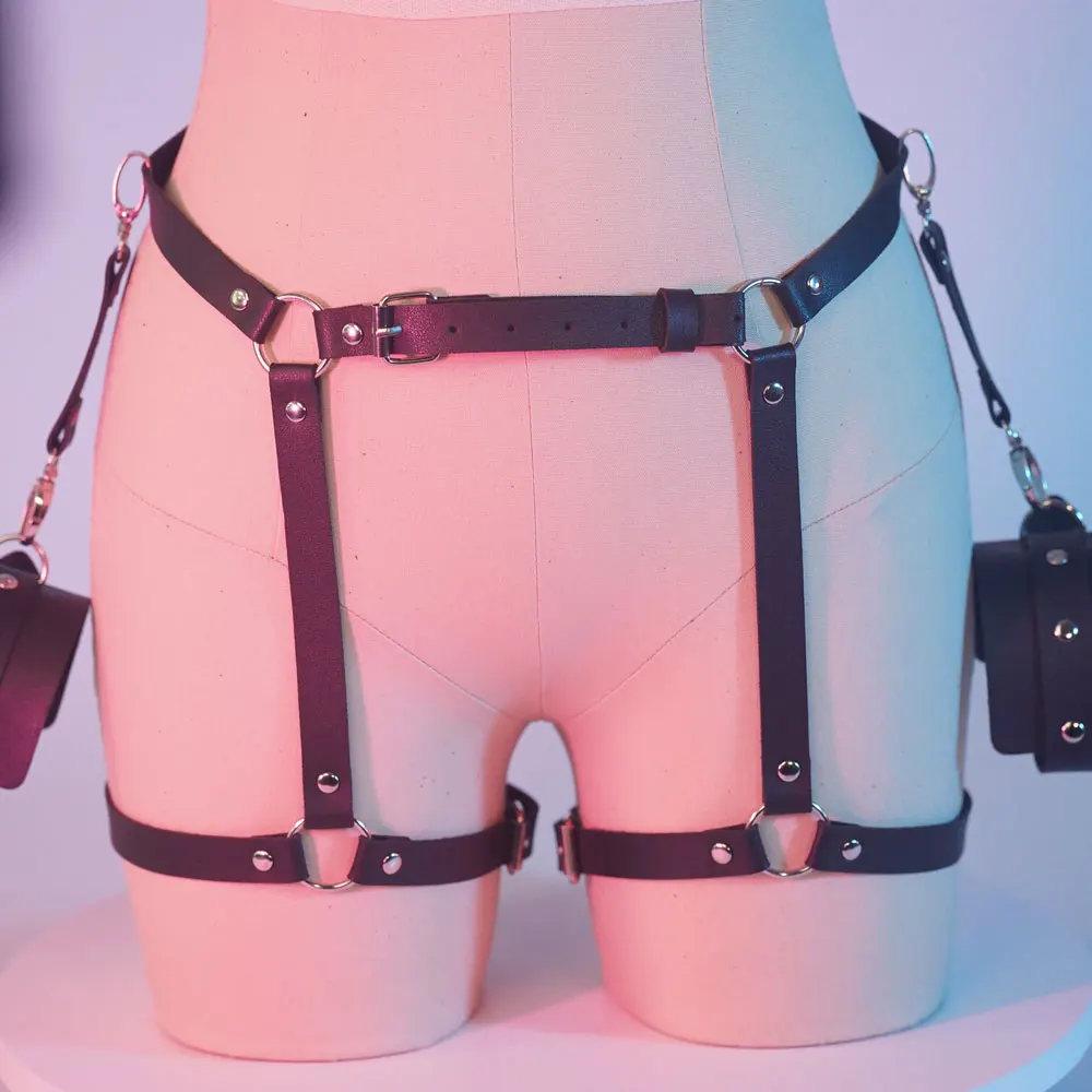Garter Belt Women Sexy Body Harness Leather Lingerie