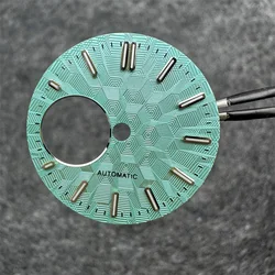 Green Luminous Diving Texture Watch Dial - 28.5mm Watch Face Accessory (Tiffany Blue)