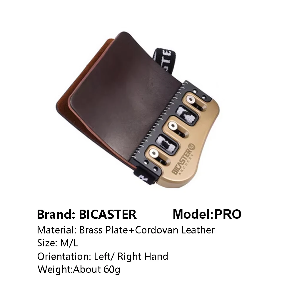 Bicaster Archery Finger Guard Protector High Quality Genuine Leather Fingers Protection Shooting Replacement Accessory For archery finger tab