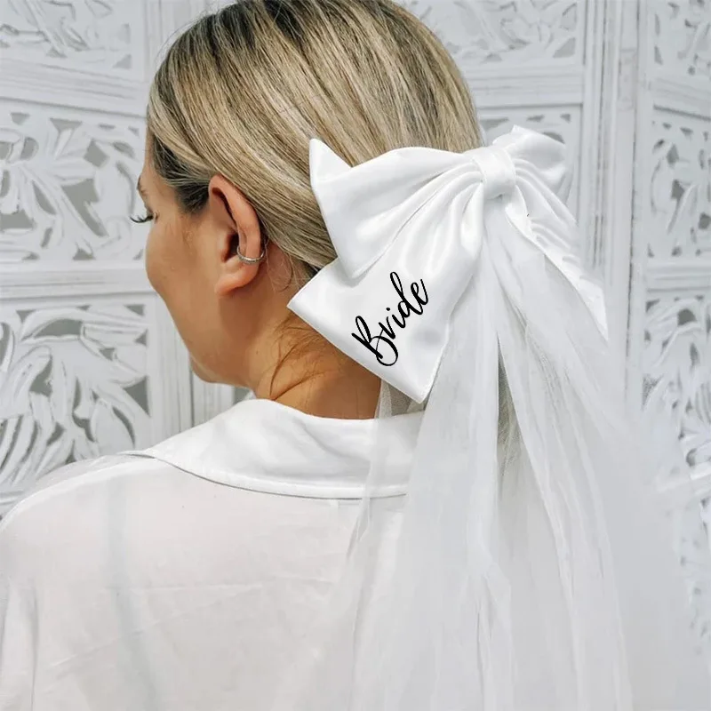 Velo con fiocco da sposa in stile discoteca / Velo con glitter per addio al nubilato / Cerchietto per addio al nubilato da futura sposa / Accessorio per addio al nubilato