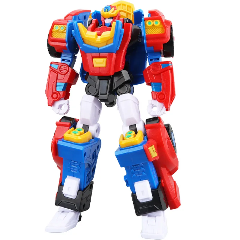 Mini Secret Service Beast King Power Mini Force Figure Toys Wild Lion Shark Police Mecha Deformation Car Robot Bambini