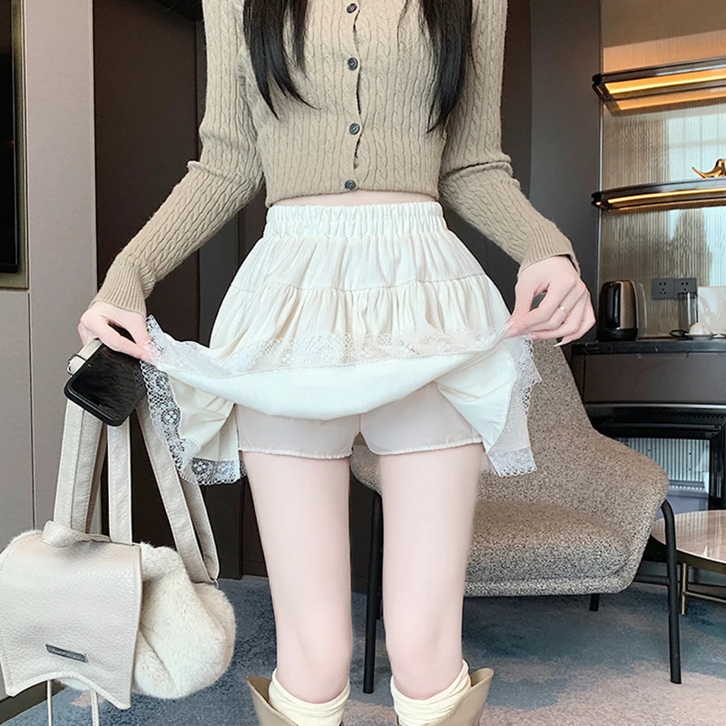 y2k Mini Skirt Women Coquette Clothes Lolita Fairycore High Elastic Tiered Ruffle Skirts Goth Lolita Skirts Streetwear