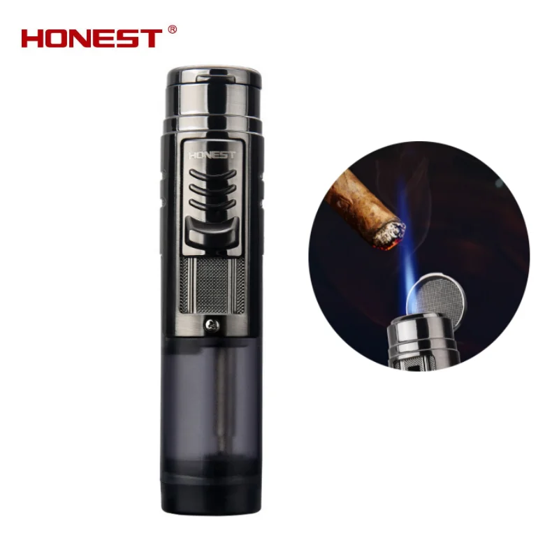 Honest Lighter Cigar Lighter Jet Torch Butane Inflatable Outdoor Ignition Smoking Accessories Men's Gadgets Gift