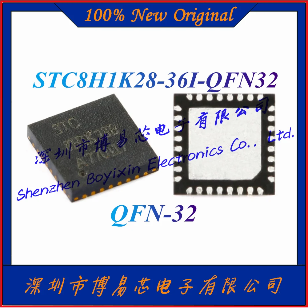 

NEW STC8H1K28-36I-QFN32 Enhanced 1T 8051 microcontroller MCU chip QFN-32