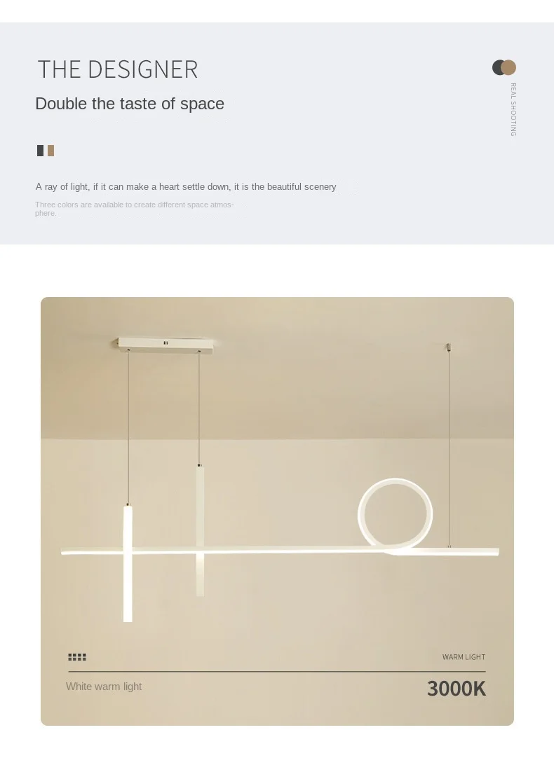 Description Picture 6 of itemLED Restaurant Light Pendant Modern And Simple Nordic Creative Bar Dining Room Dining Table And Long Strip Lighting Fixtures