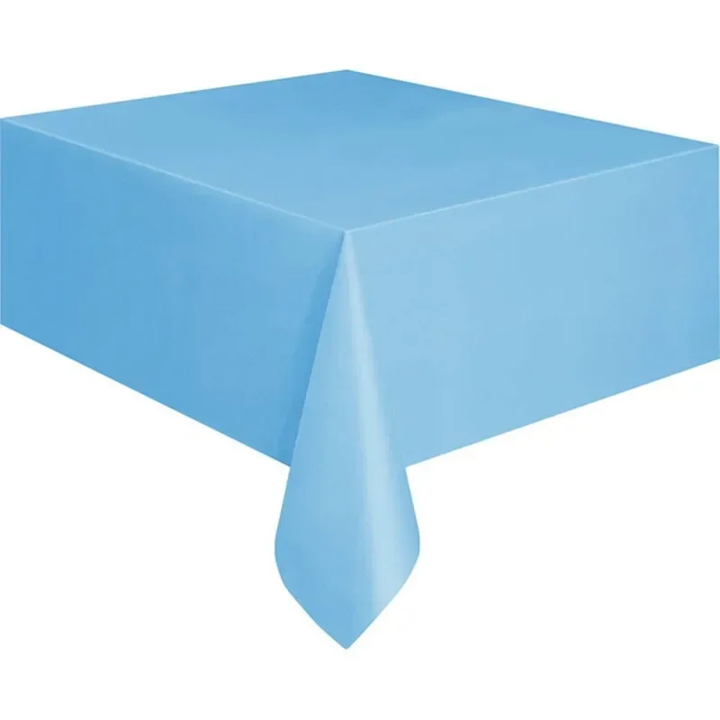 Plastic Disposable Solid Color Tablecloth Birthday Party Wedding Christmas Table Cover Wipe Desk Cloth Decor  Covers Rectangle 4