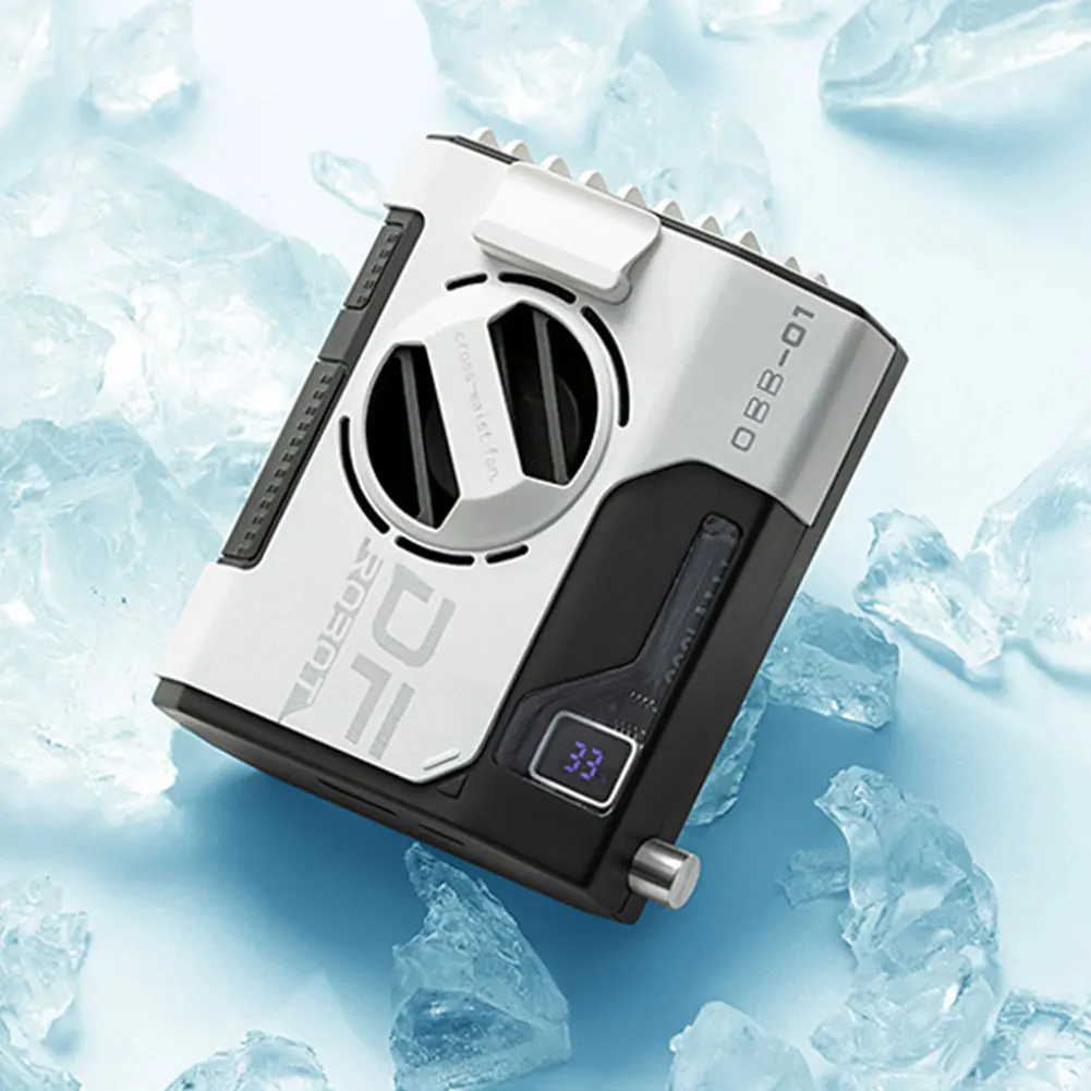 Portable Waist Fan Rechargeable 5 Speeds Wearable Belt Fan LED Digital Display Personal Body Fan Strong Airflow for Outdoor Work