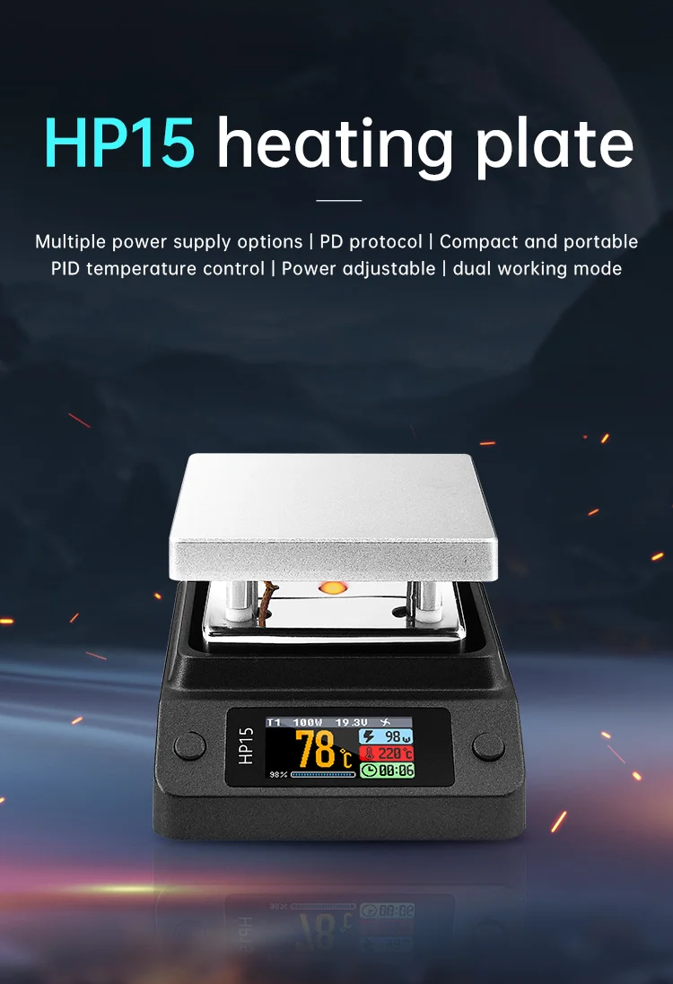 ALIENTEK HP15 Mini Heating Plate PD Digital Constant Temperature 350℃ Disassembl