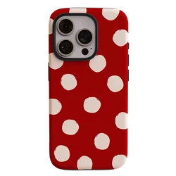 Cute Polka Dot 2 - in - 1 Film Shell Phone Case Cover for OPPO find x6 (BoDian001)