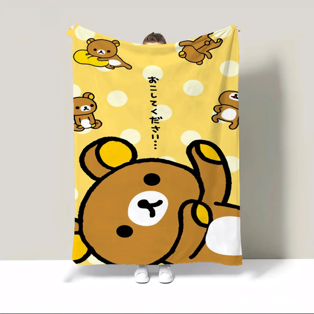 Rilakkumas Cotton Blanket King Size Custom Blankets & Throws Fluffy Plaid Interior for Home Microfiber Bedding Beach Towel Throw 2