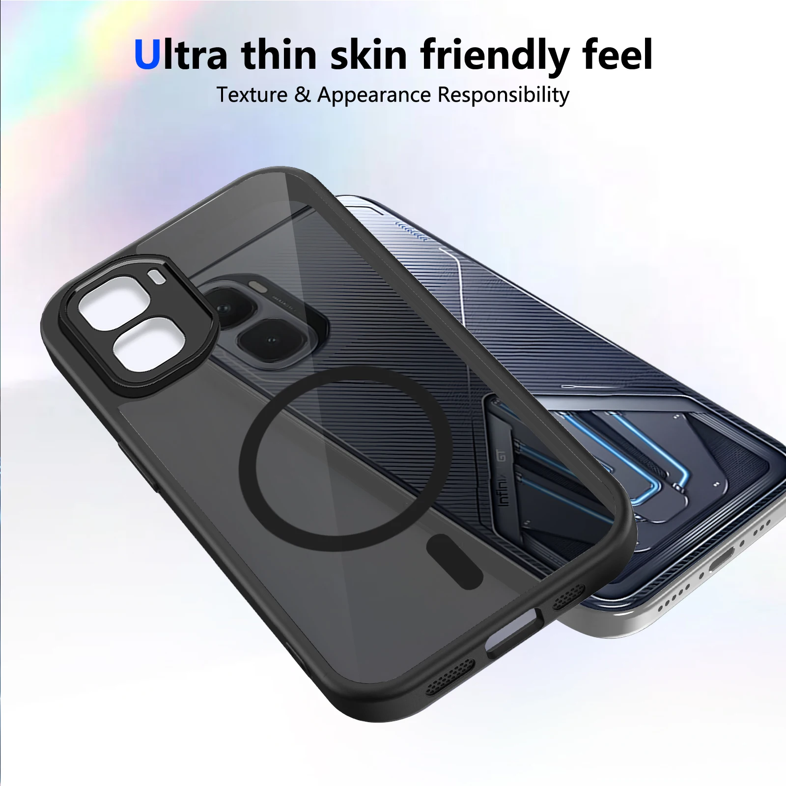 Sleek Silicone Bumper Back Cover with Magsafe
