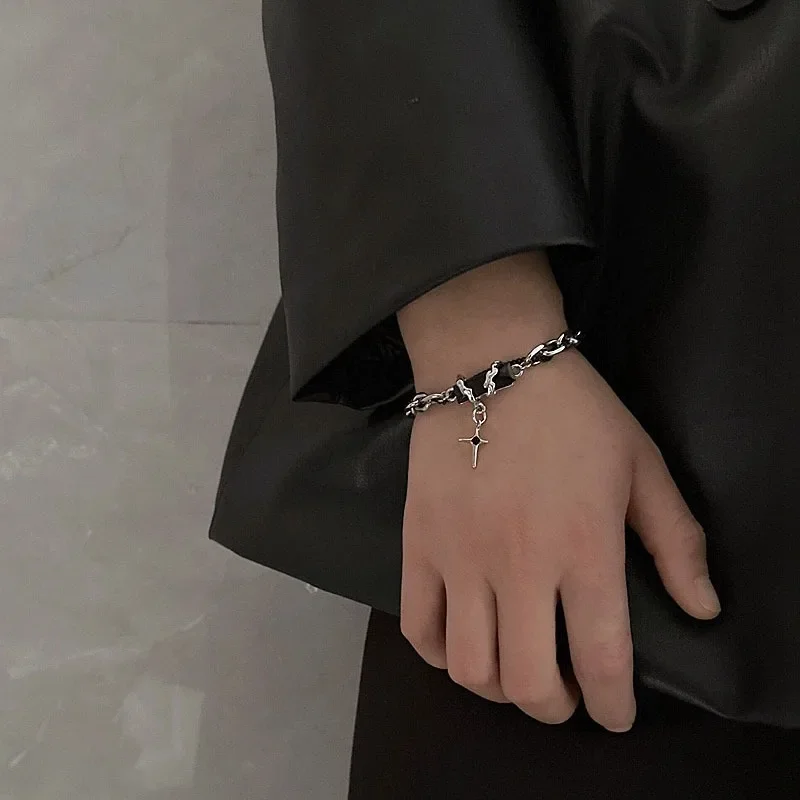 2024 Retro Black Zircon Star Bracelet for Men Women Gifts