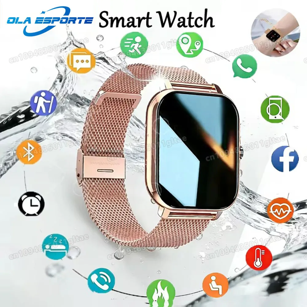 2026 New Smart Watch Android Phone 1.44''Inch Color Screen Bluetooth Call Blood Oxygen/Pressure Monitoring Smart Watch Women Men 1