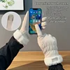 Cute Padded Touch Screen Gloves Women Winter Fleece Thickened Warm Cycling Mountaineering Skiing Plush Cotton Waterproof Glove 2