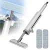 Portable Rotatable Self-Squeeze Mini Mop Mini Mop TPR,Fiber Self Wringing Flat Mop Self-Pressing with Crevice Brush Suede eraser 3