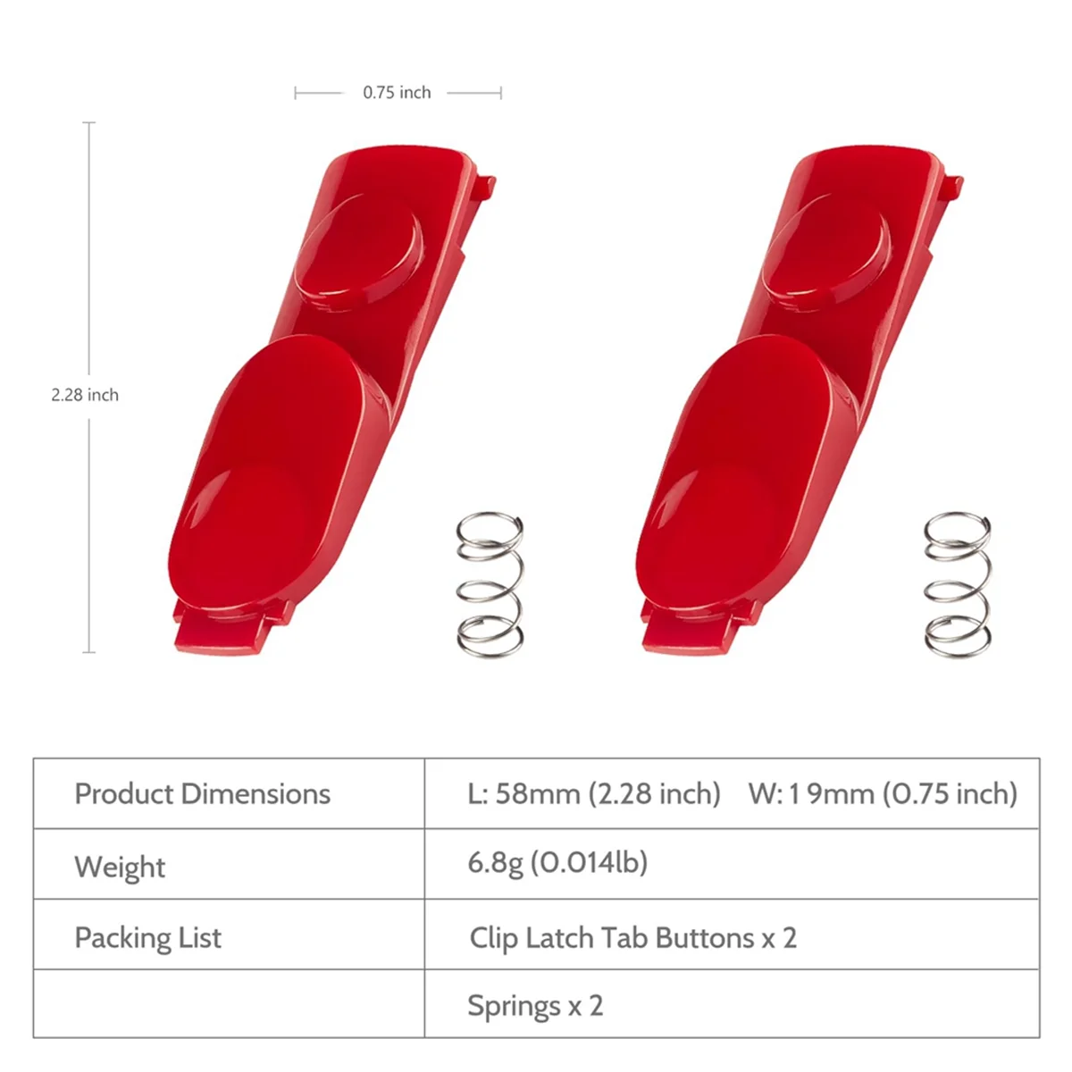 Dyson Vacuum Cleaner Head Clip Replacement Set