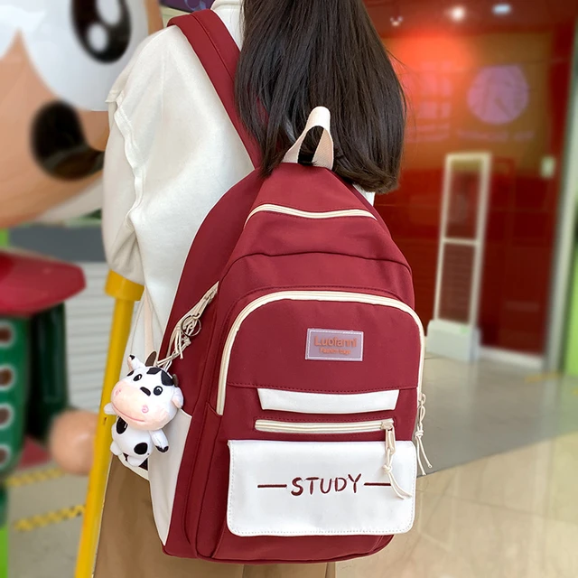 Women Casual Canvas Backpack Simple Fashion Bag College Student Schoolbag  Kawaii Girl Travel Book Bags College Laptop Backpacks - AliExpress