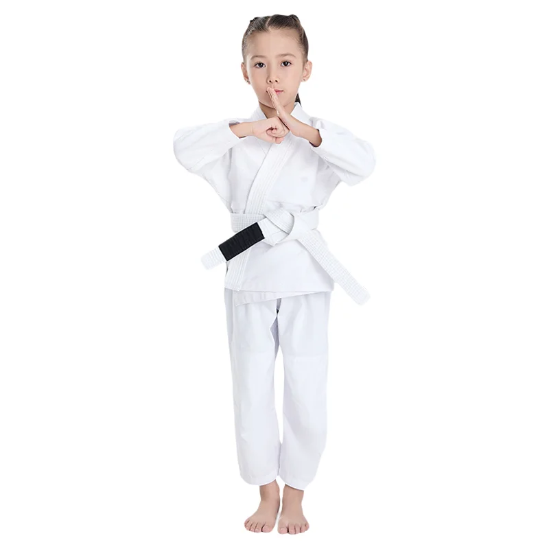 Kinder-Trainingsanzug für Brasilianisches Jiu-Jitsu BJJ und Judo ohne Gürtel, Standard-Profi-Uniform für Jungen und Mädchen – Detail 2