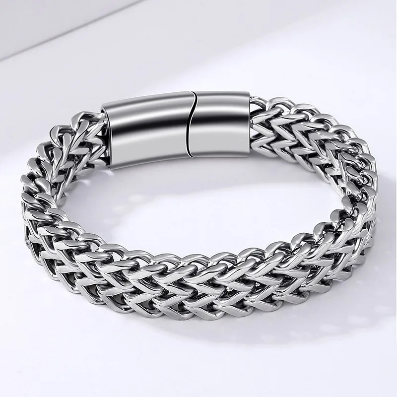 Stainless Steel Braided Bracelet Clasp Detail