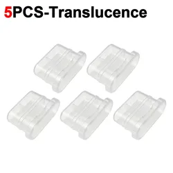 Universal Soft Silicone USB - C Dust Cover and Charging Port Protector (Clear - 5PCS)