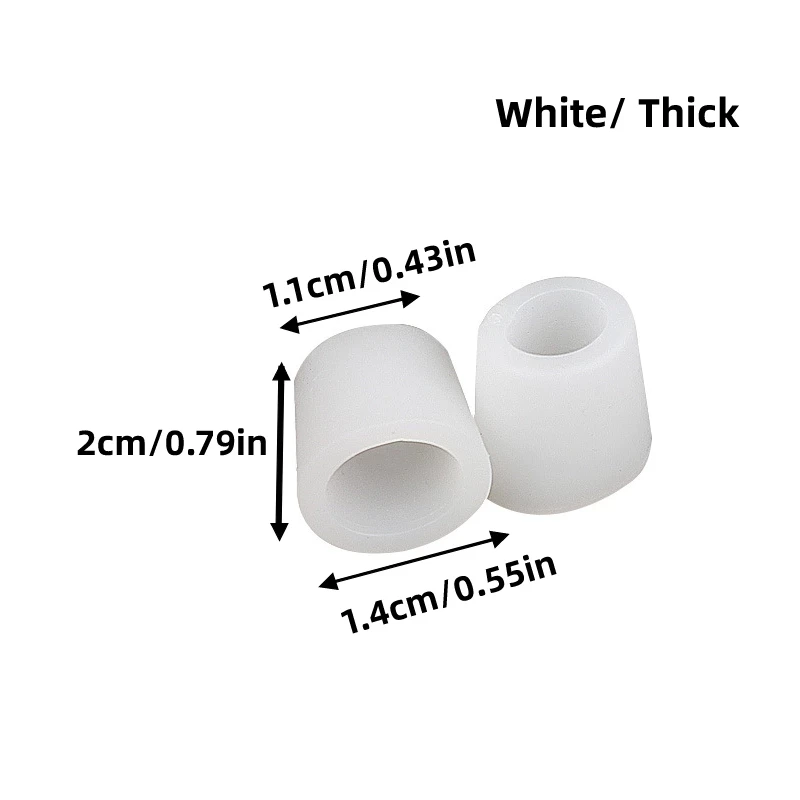 Toe Protectors 2/4/6pcs Silicone Gel Toe Protection Sleeve Pedicure Little Finger Tube Corns Blisters Bunion Corrector Pinkie Protector