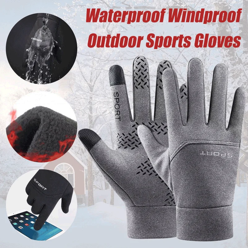 WinterWarmFleeceGlovesWaterproofWindproofThermalTouchScreen