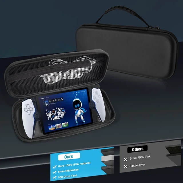 Tikhell Sac de rangement portable pour PS5 Playstation Portal, étui de  transport résistant aux chocs avec housse de protection pour console de jeu,  étui de transport rigide portable avec poche en 