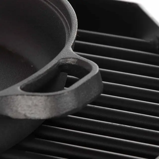 Argentine-Inspired Santa Maria Fire Grill by Titan Great Outdoors, featuring Adjustable Grate, Cast Iron Skillet, and Flywheel C 6