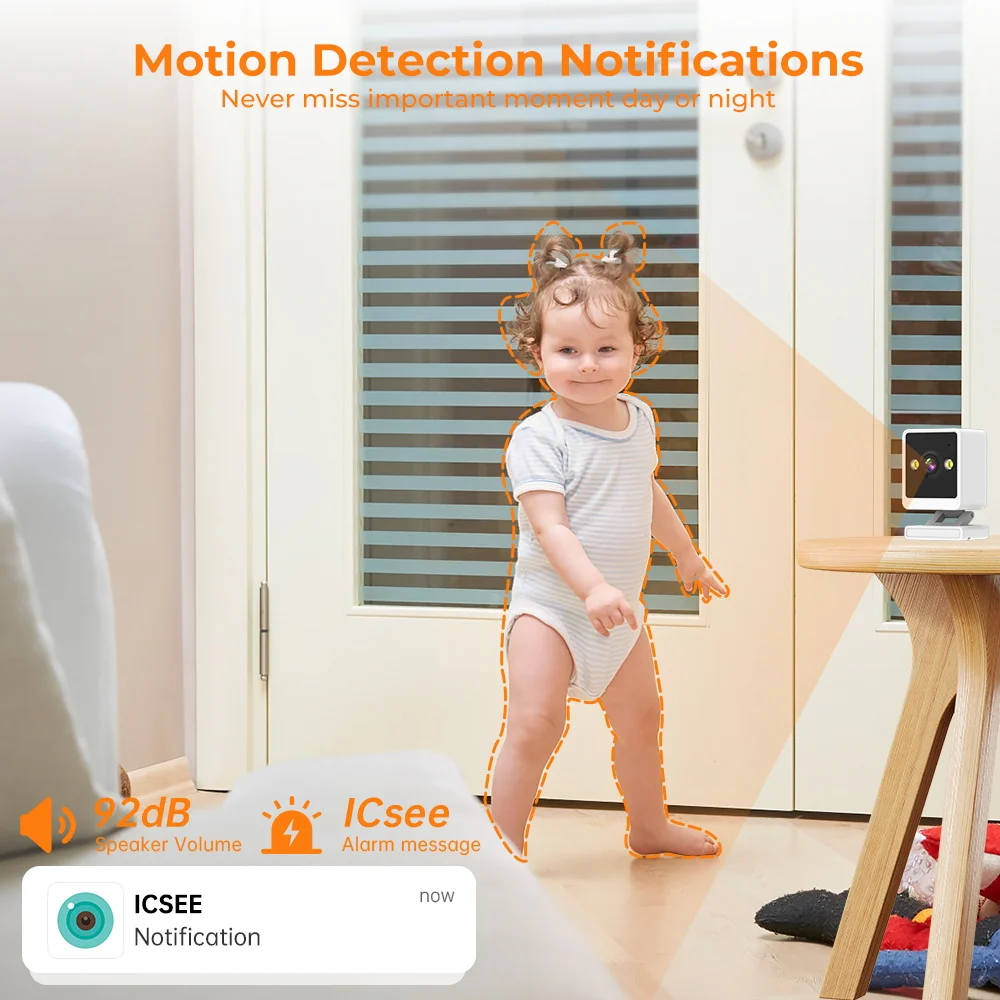 BESDER Wifi Camera IP 1080P Indoor Baby Monitor Color Night Vision Human Detect