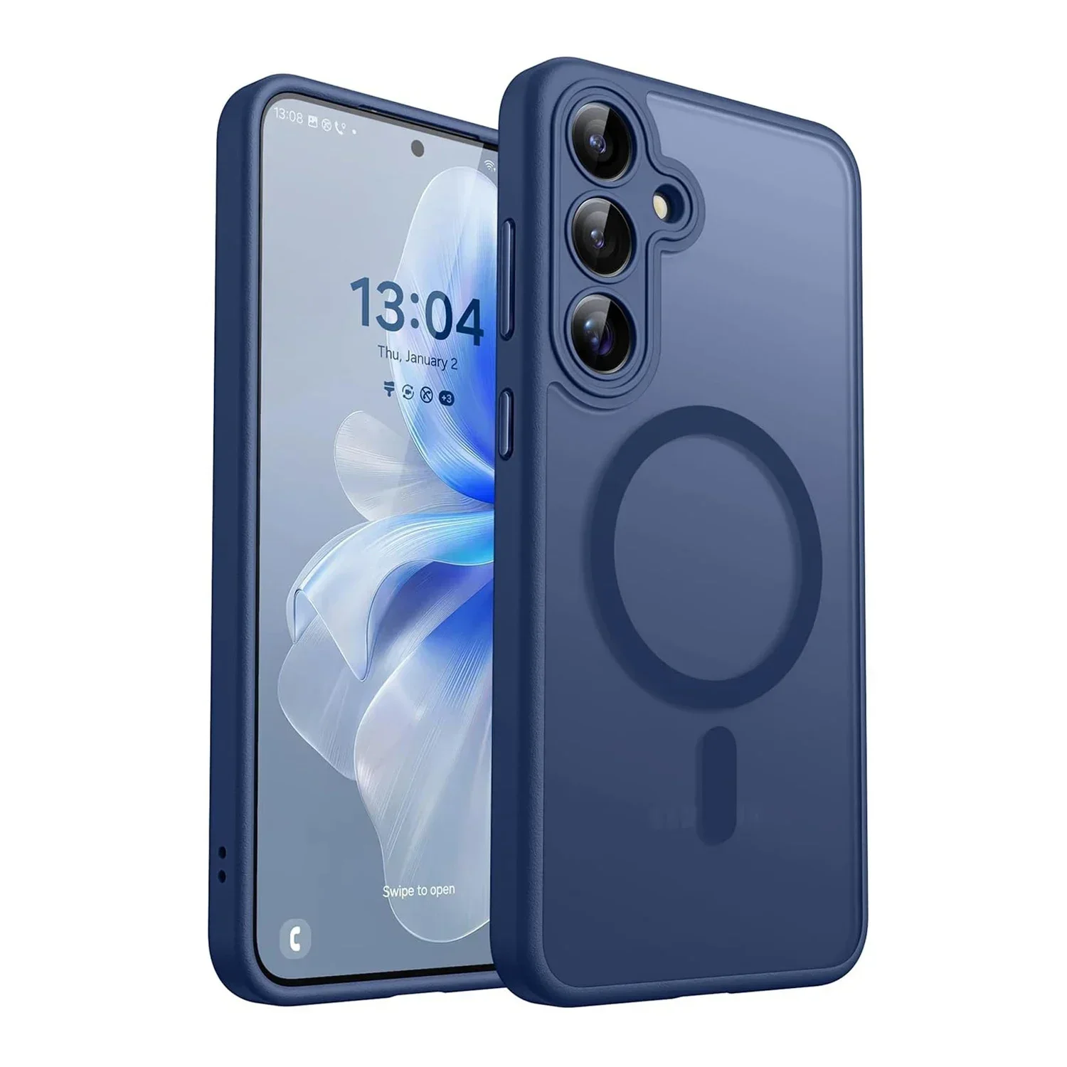 Luxury Matte Translucent Magnetic Wireless Charging Case with Magsafe Compatibility