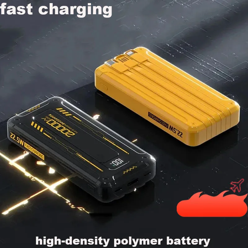 

20000mAh 22.5W Convenient Built-in Three-wire Large-capacity Two-way Flash Charging Power Bank PD Suitable for Huawei and Apple