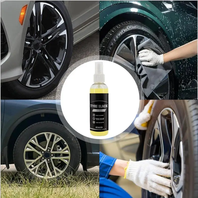 Wheel & Tire Cleaner 100ml Effective Wheel Cleaner Tire Shine Spray For Long-Lasting