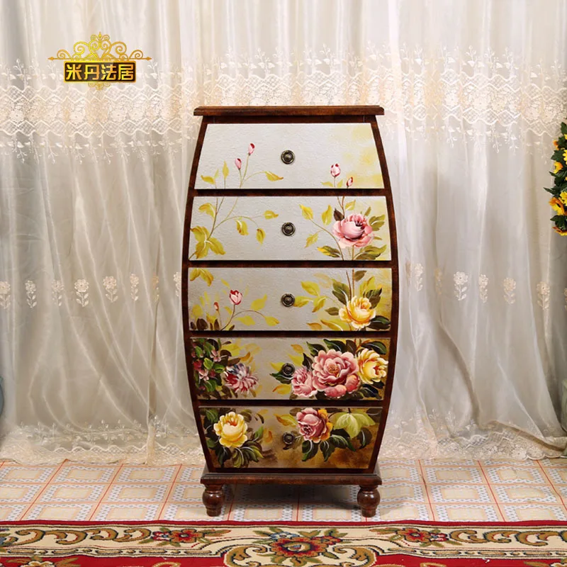 

Drawn chest of drawers painted bedroom chest of drawers lockers side cabinets retro living room porch cabinets